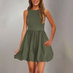 Puffy Skirt Sleeveless Dress