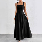 Sleeveless Solid-color Dress