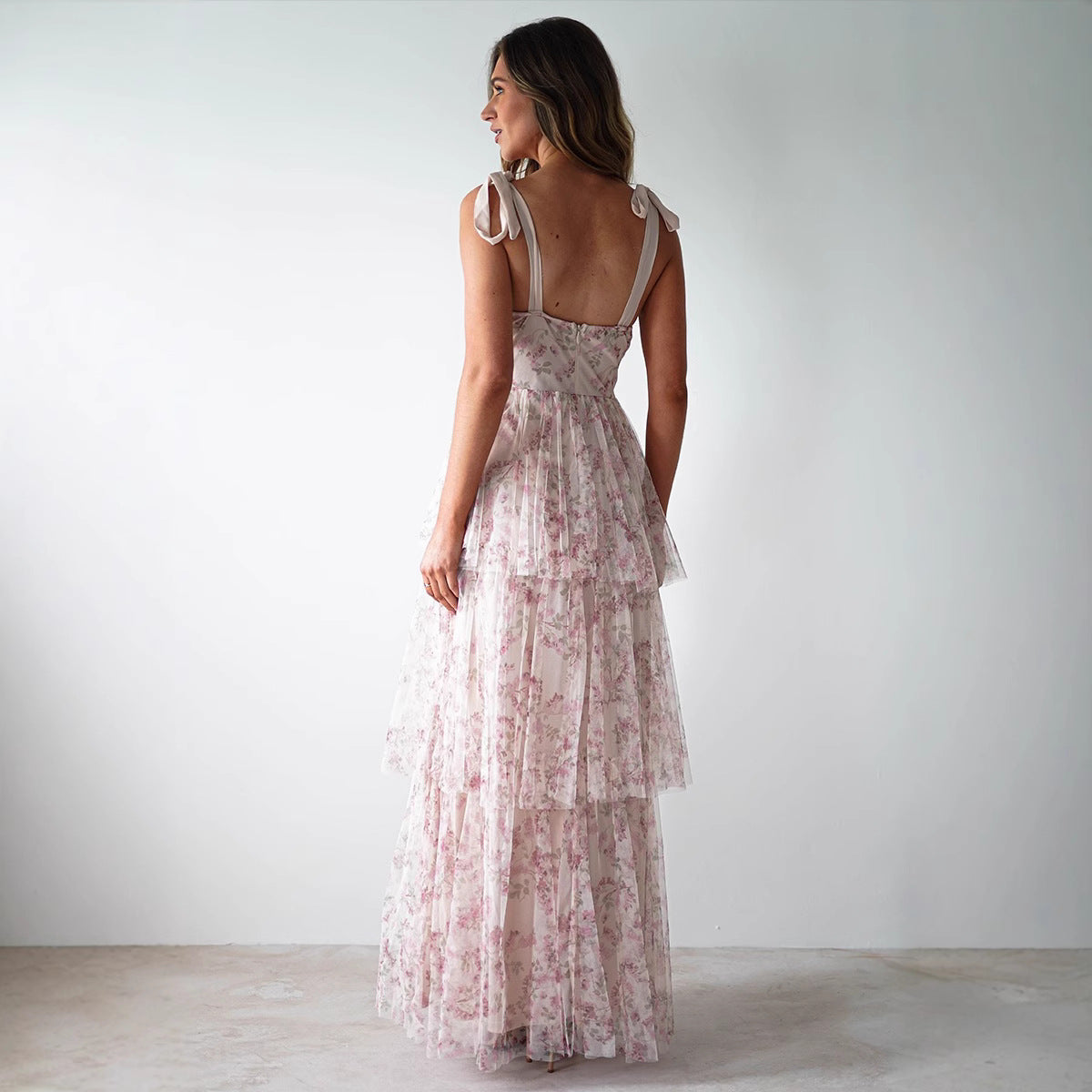 Cake-Style Floral Print Dress