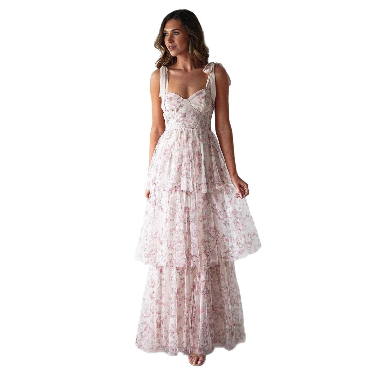 Cake-Style Floral Print Dress